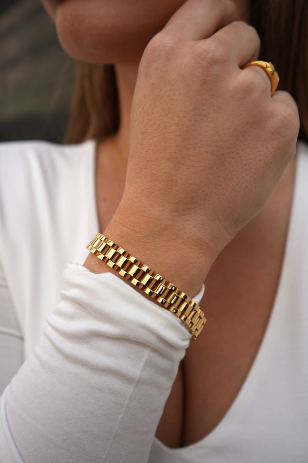 Gold Wristwatch Chain Bracelet