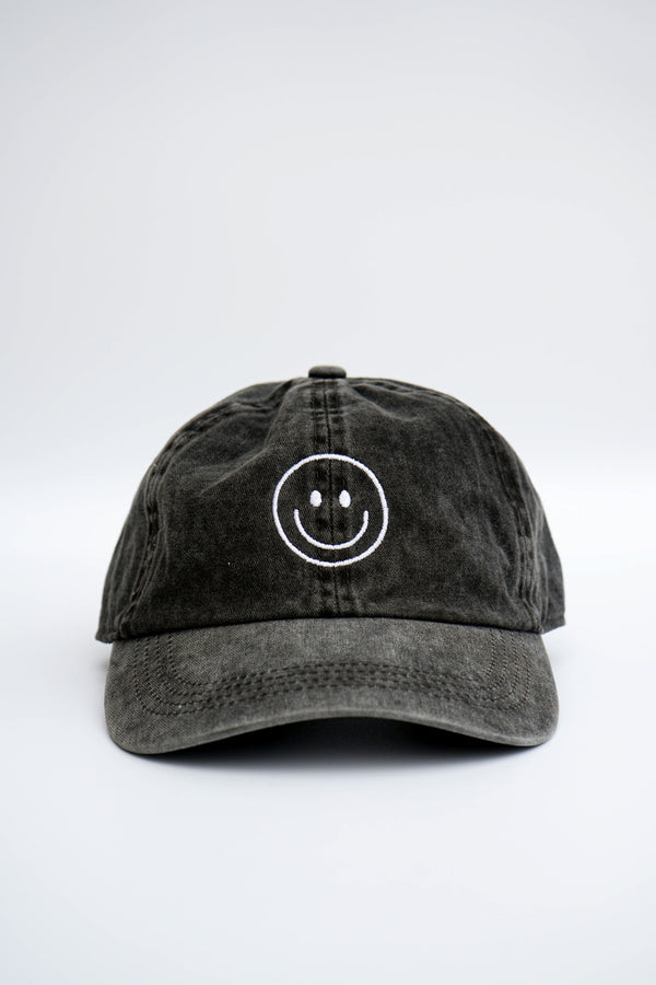 Acid Wash Smiley Face Baseball Cap