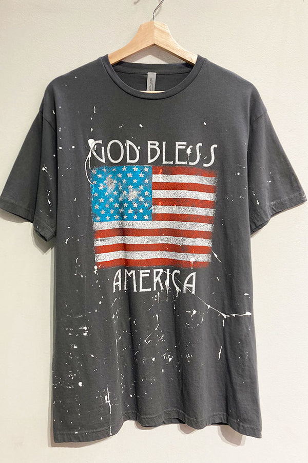 Cap Sleeve God Bless America Tee