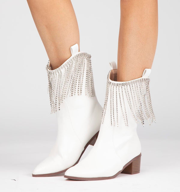 Rhinestone Fringe Cowboy Boot