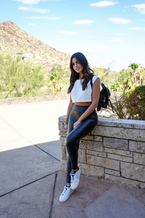 Faux P.U Legging