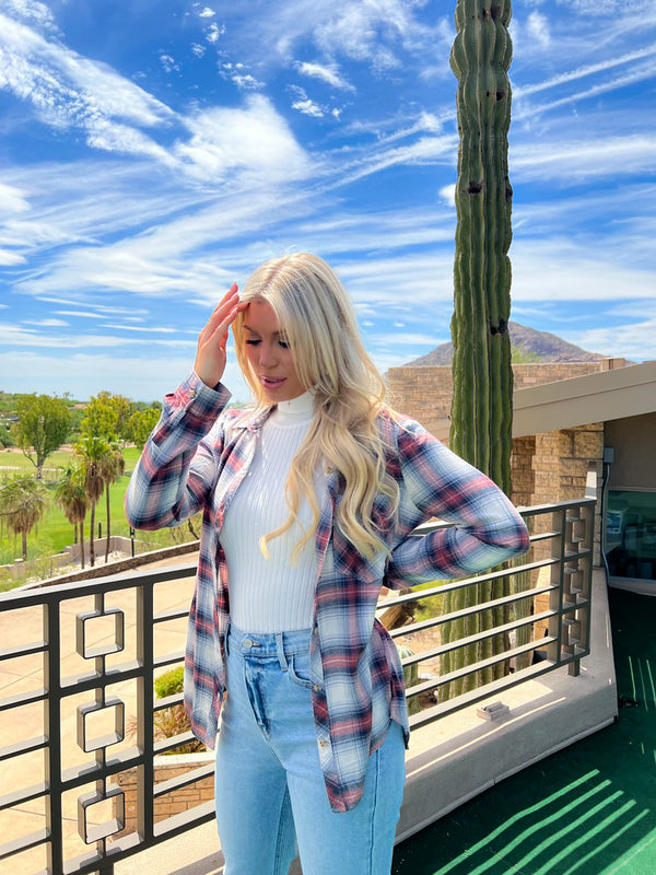 Classic Plaid Knit Shirt