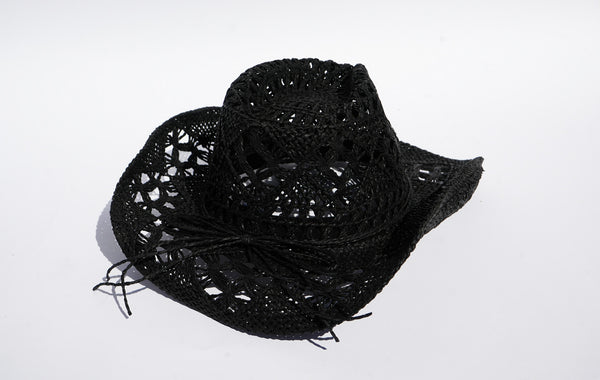 Black Straw Cowboy Hat