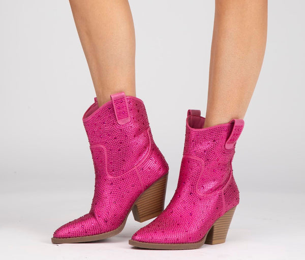 Rhinestone Cowboy Bootie